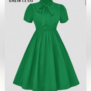 SHEIN Vibrant Green Mini Dress